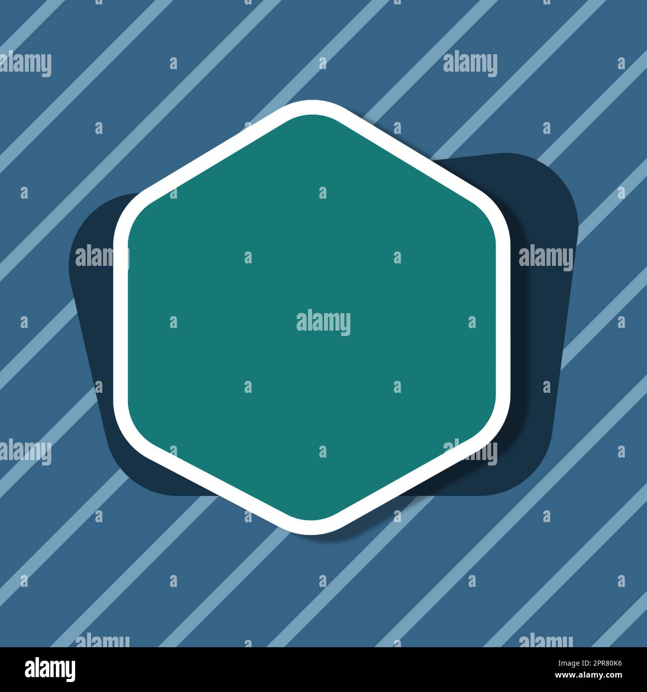 Blank Hexagon And Rectangular Shapes For Promotion Of Business Stock
