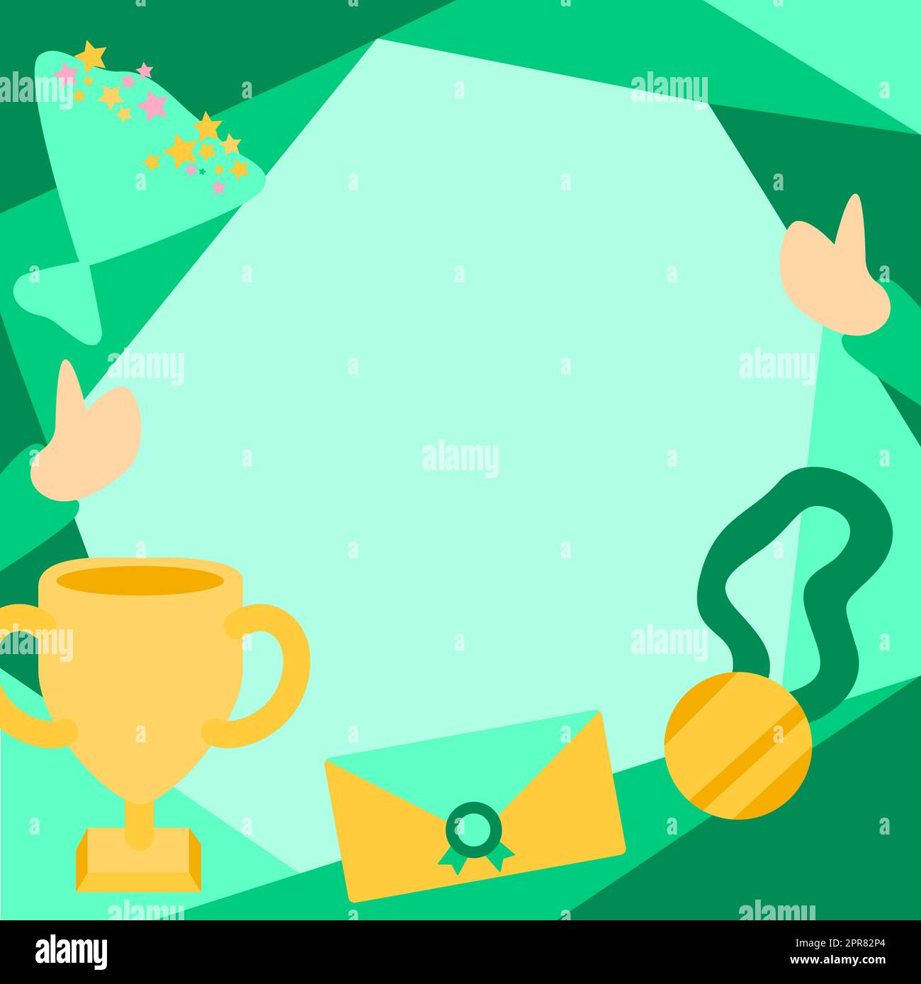 People Congratulating Success Presenting Earned Trophy Medals