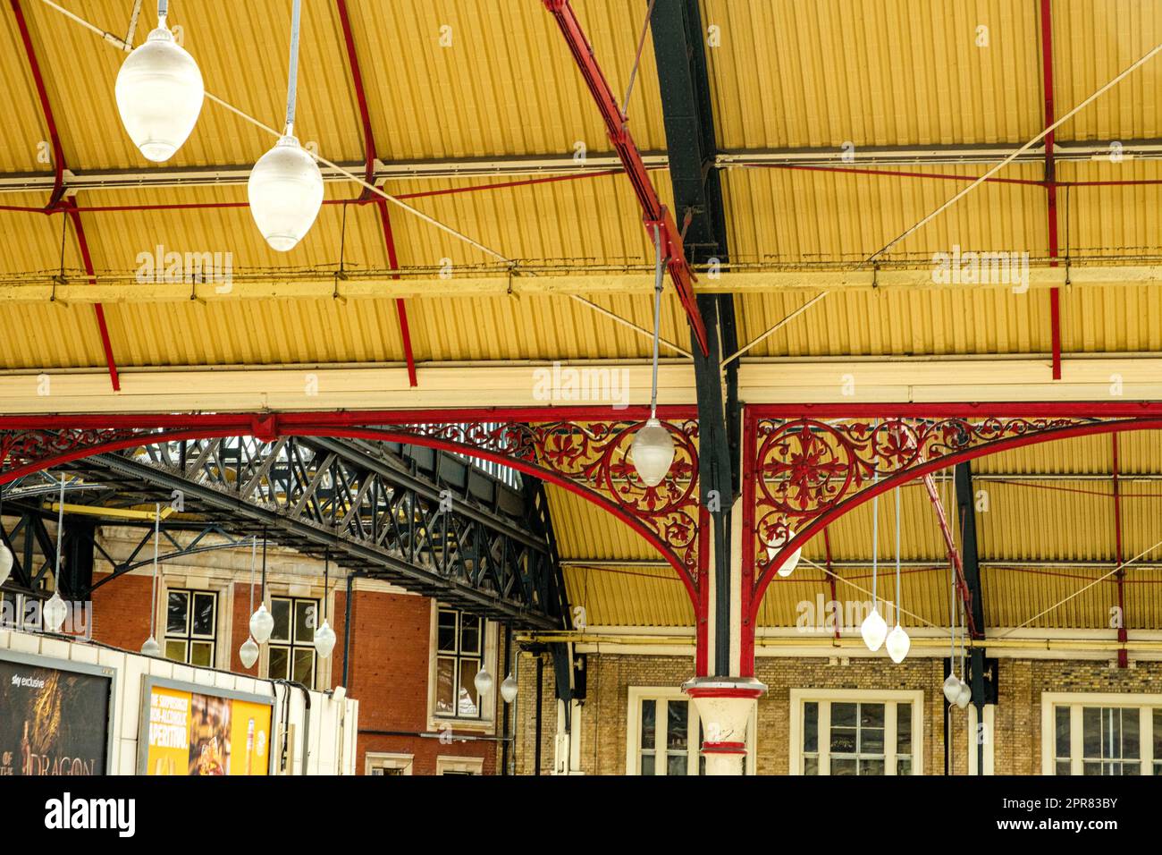 Ornamental Train Shed Roof Columns, Victoria Station, London, England