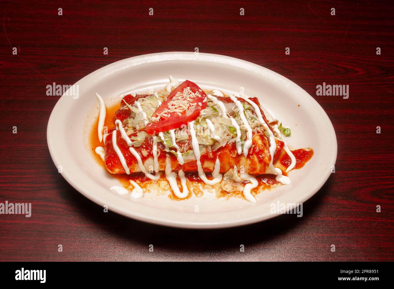 Authentic Mexican Burrito Stock Photo Alamy