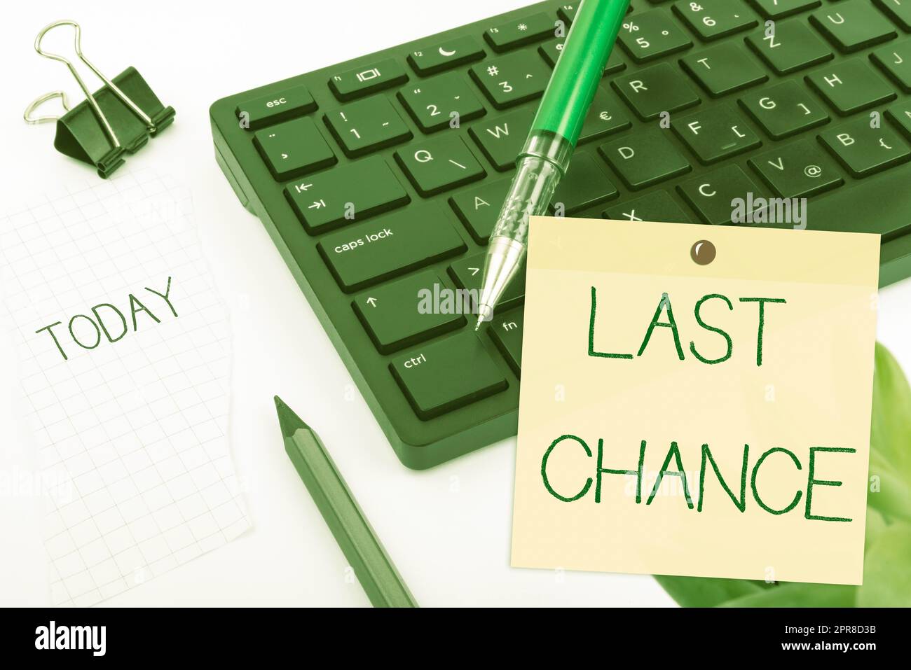 Sign displaying Last Chance. Business concept final opportunity to achieve or acquire something or action Computer Keyboard And Symbol.Information Medium For Communication. Stock Photo