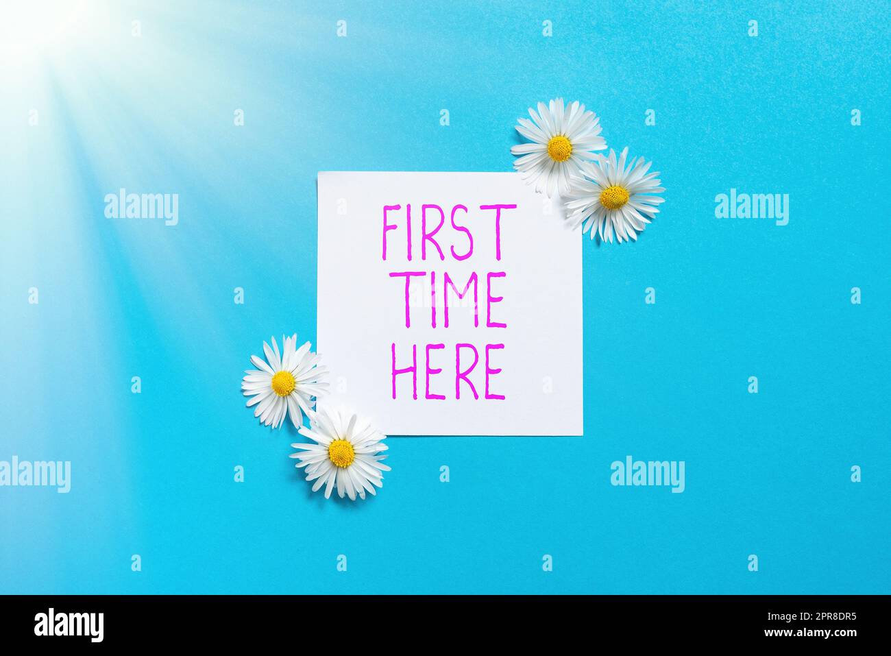 Handwriting text First Time Here. Business approach Never been in this ...