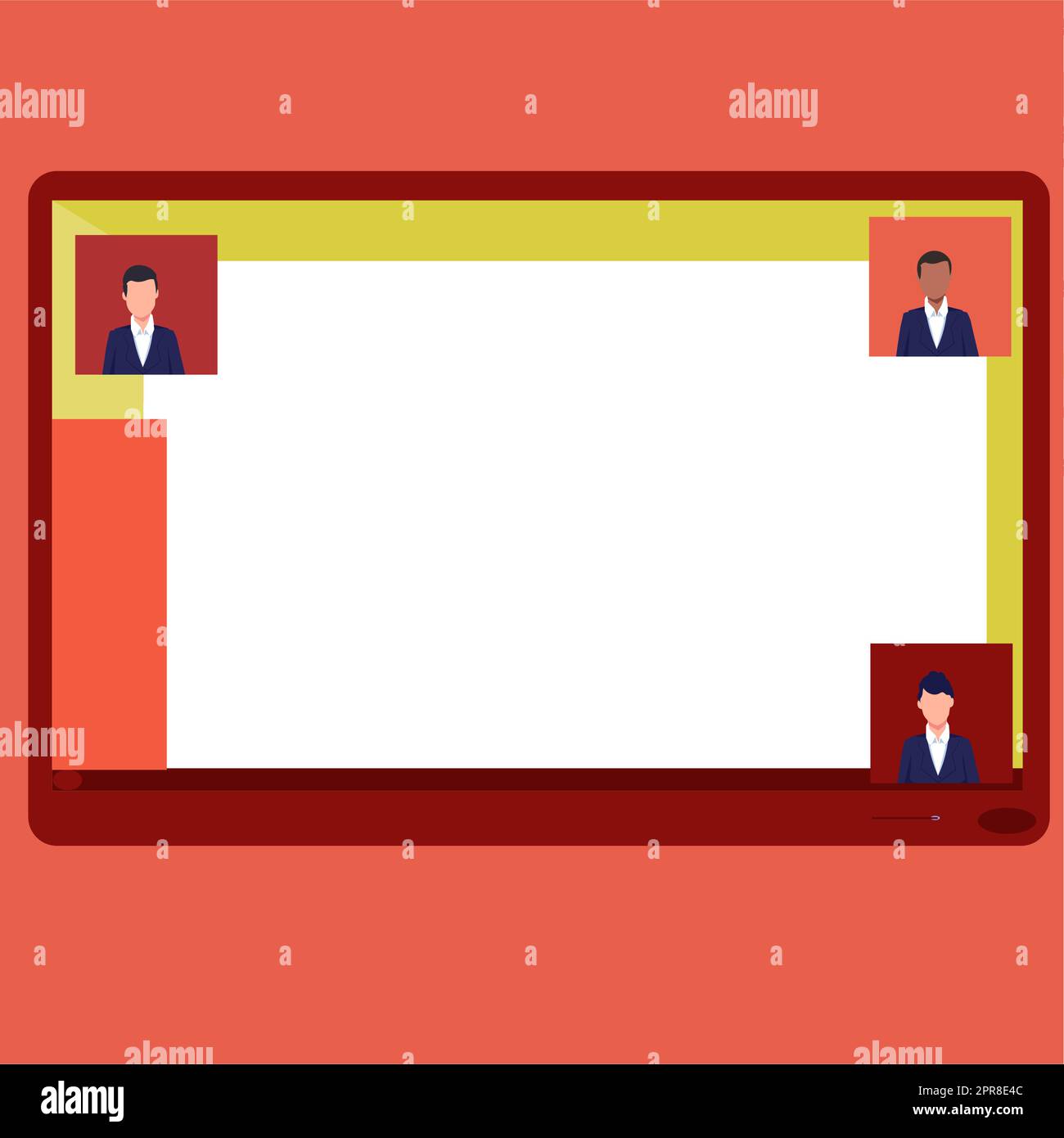 Illustration Of Couple Presenting New Amazing Ideas Holding Notes