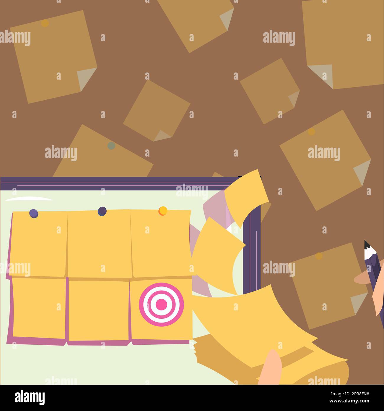 Backdrop Presenting Sticky Notes Hands Writing Paper Having Set Goals