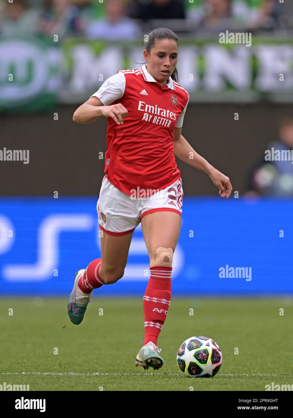 WOLFSBURG - Rafaelle Souza of Arsenal WFC during the UEFA Champions League Women's Semifinal match between VFL Wolfsburg and Arsenal WFC at VFL Wolfsburg Arena on April 23, 2023 in Wolfsburg, Germany. AP | Dutch Height | GERRIT OF COLOGNE Stock Photo