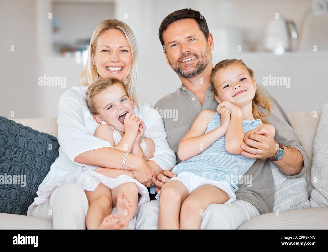 Theres no one else Id rather hang out with. a family spending time together at home. Stock Photo