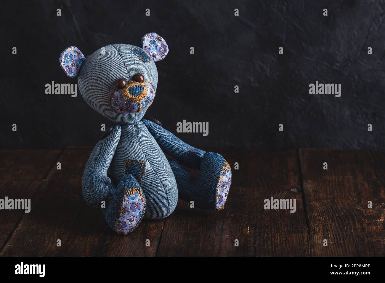 Blue Stuffed Bear Toy Stock Photo