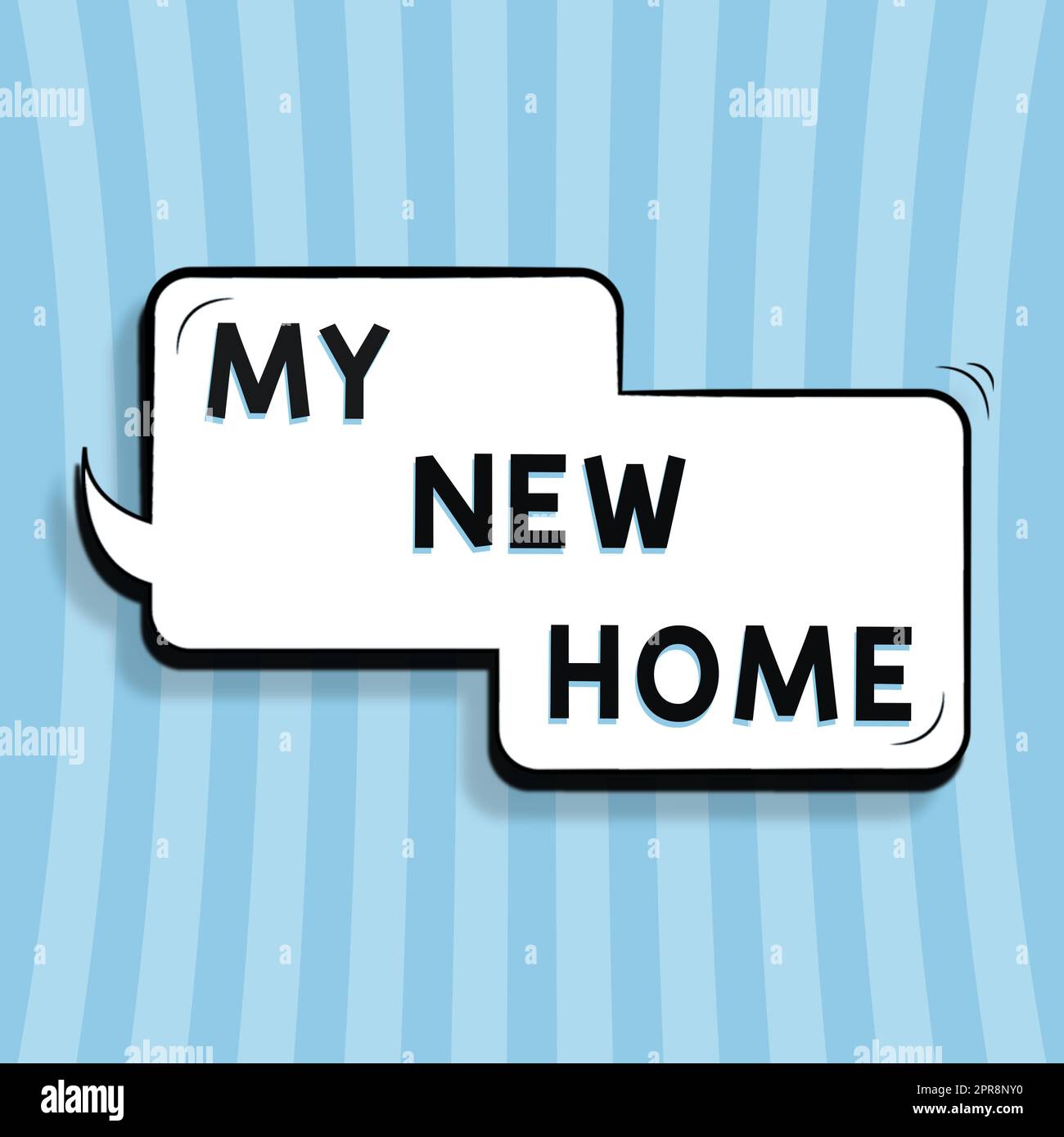 Handwriting text My New Home. Word for Relocation moving to another house Real estate investment Communication Box Design Representing Online Messaging And Chatting. Stock Photo
