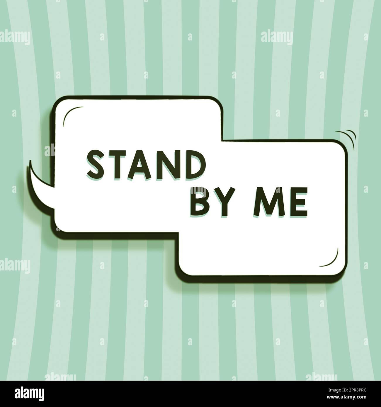 Conceptual caption Stand By Me. Business showcase Be always around myself there count on someone all the time Communication Box Design Representing Online Messaging And Chatting. Stock Photo