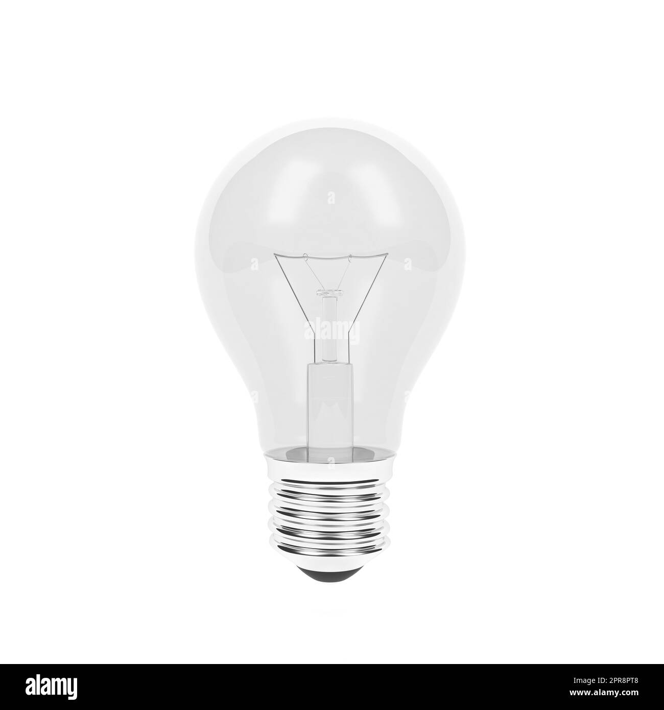 Incandescent bulb. Light bulb isolated on white background. 3d
