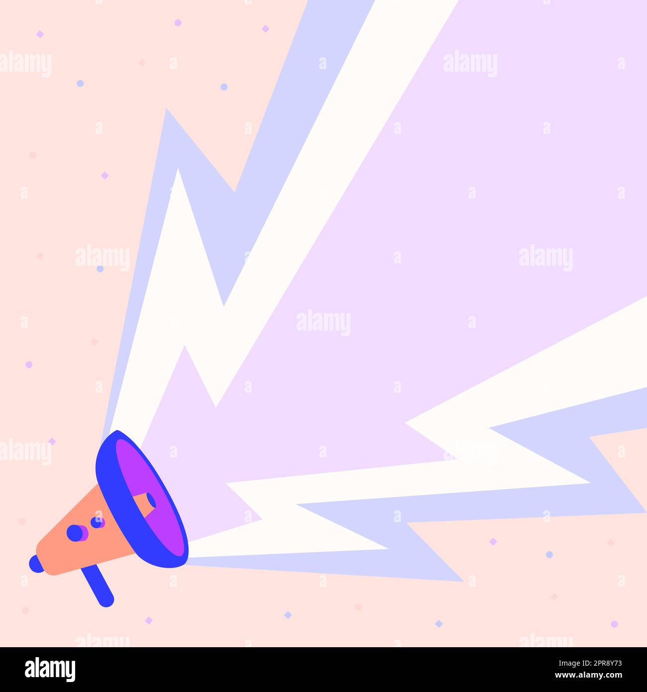 Megaphone Drawing Producing Large Lightning Electricity Making ...