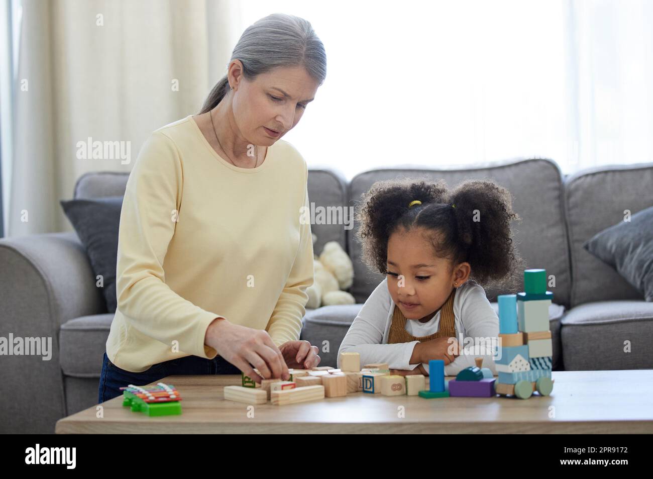 Alternative methods have their place in therapy. a mature child psychologist with her patient. Stock Photo