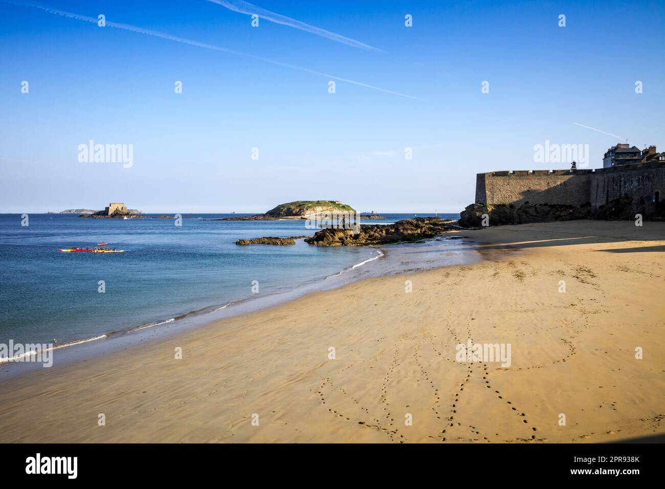 Kayak in the bay of SaintMalo, Brittany, France Stock Photo Alamy