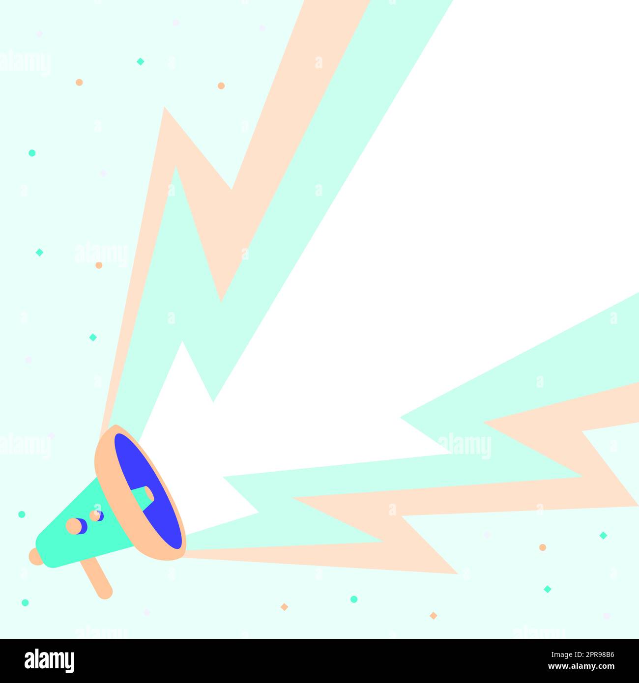 Megaphone Drawing Producing Large Lightning Electricity Making ...