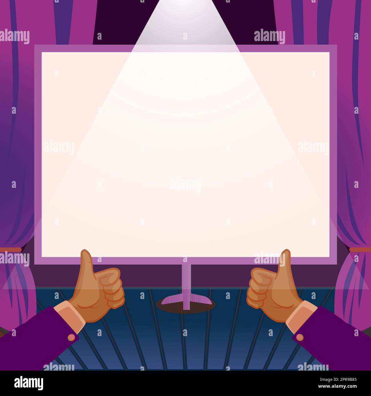 Hands Thumbs Up Showing New Ideas. Palms Carrying Note Presenting ...