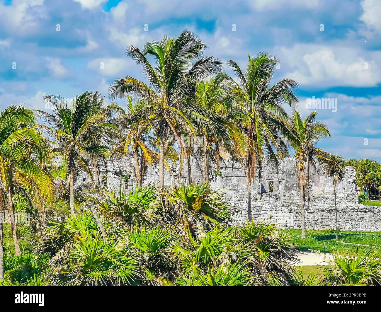 Ancient Tulum ruins Mayan site temple pyramids artifacts seascape ...