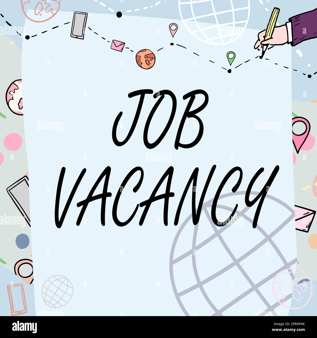 Sign displaying Job Vacancy, Word for empty or available paid place in