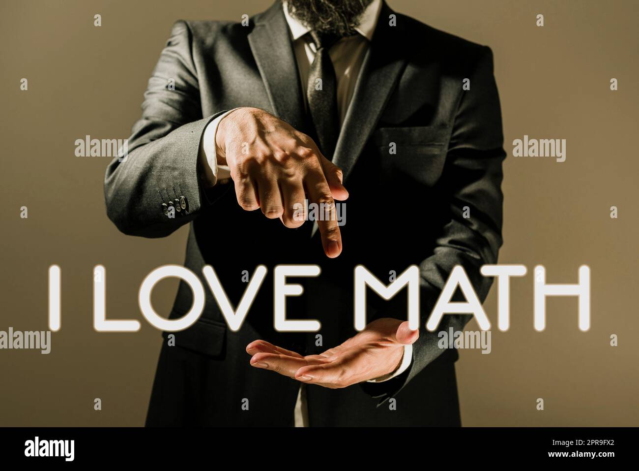 Text sign showing I Love Math. Business idea To like a lot doing ...