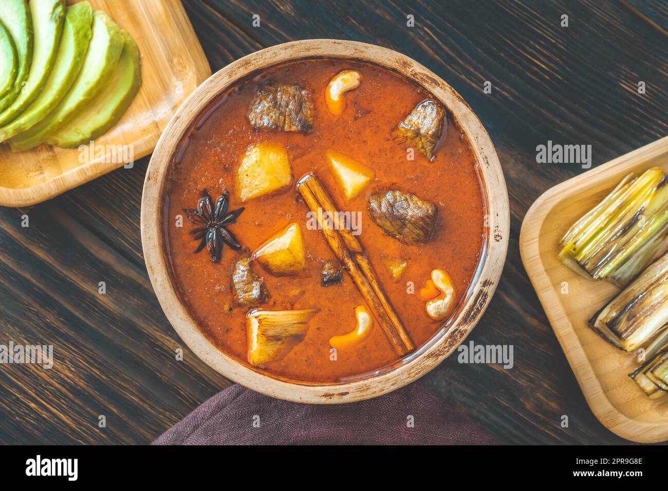 Bowl of Massaman curry Stock Photo
