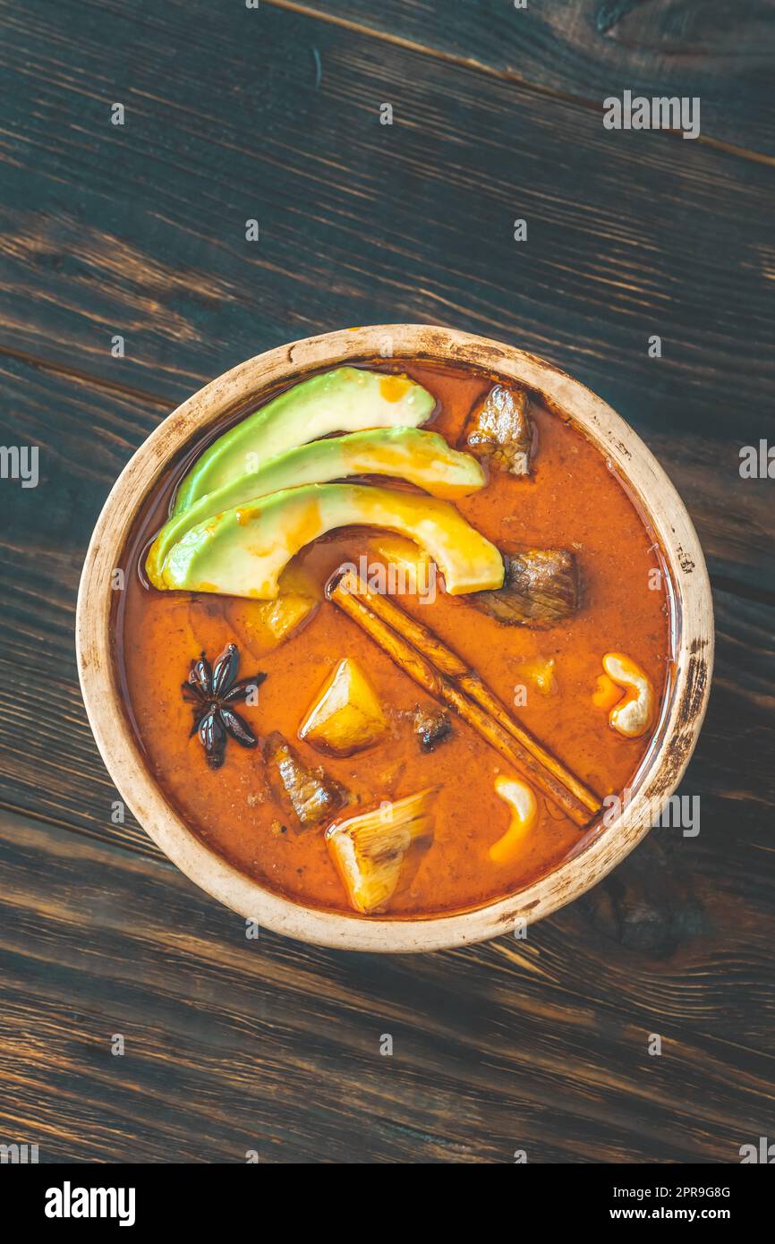 Bowl of Massaman curry Stock Photo