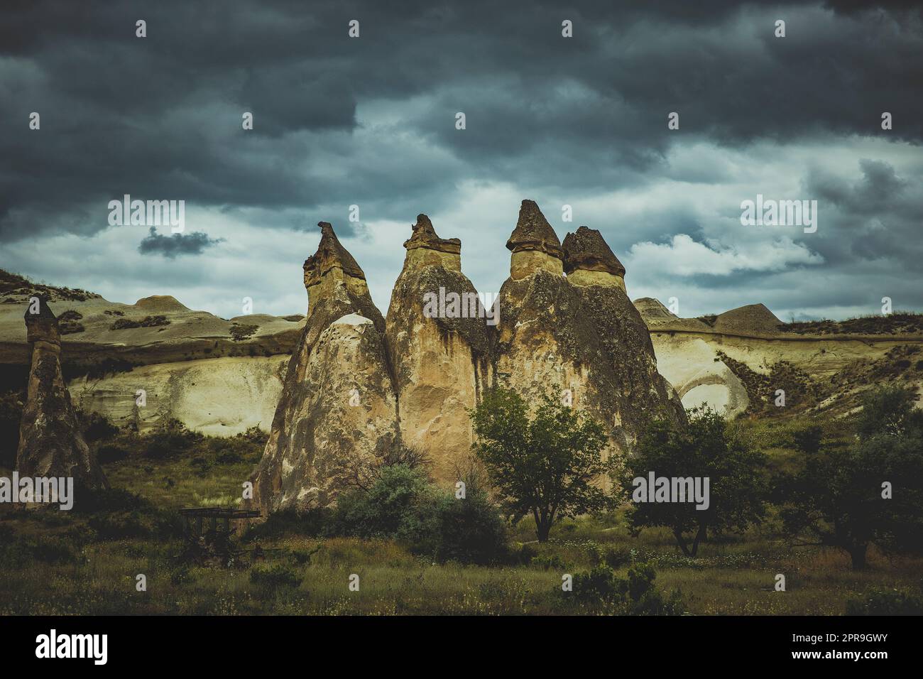 rock formations in the rose valley in turkey Stock Photo - Alamy
