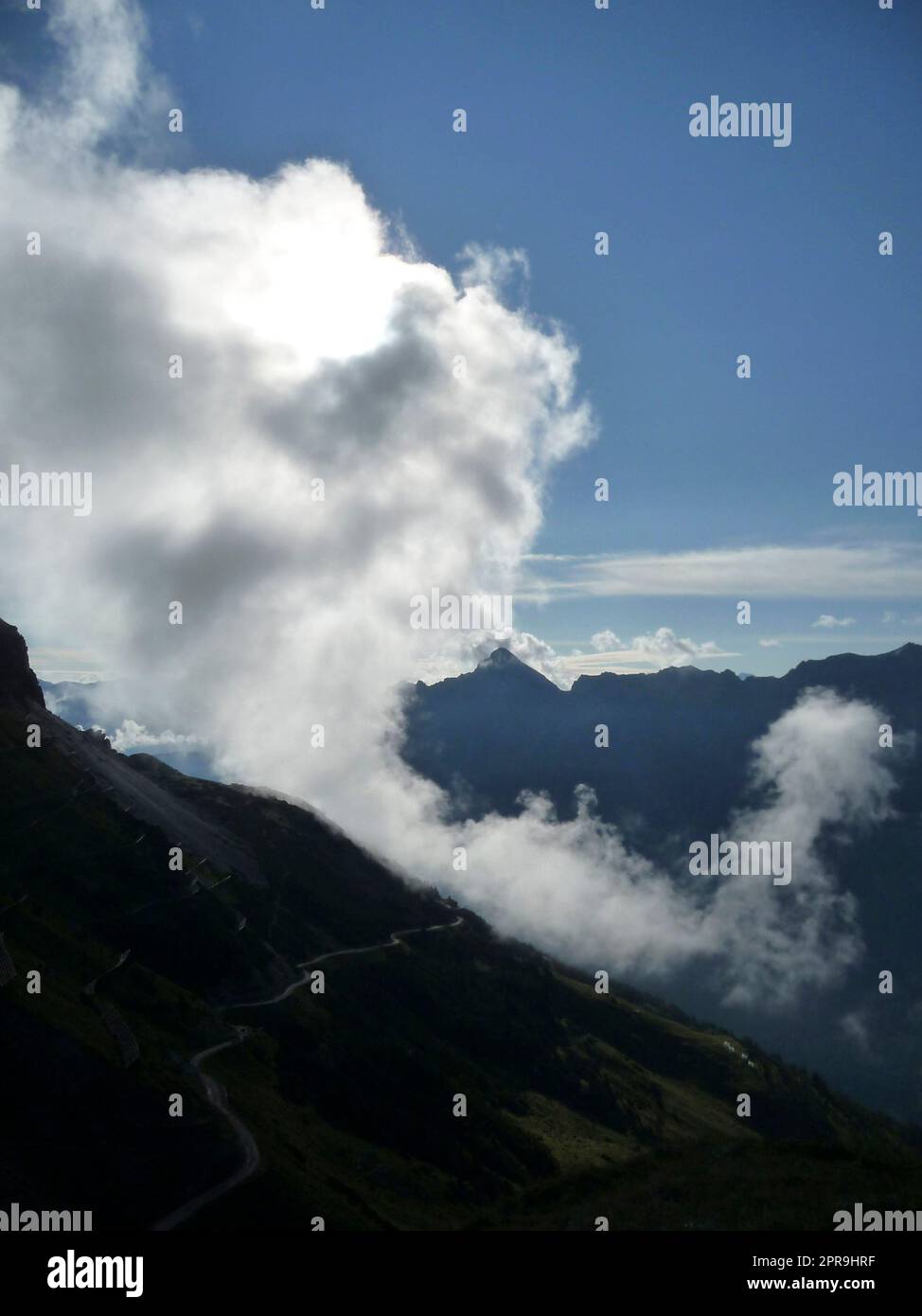 Stubai high-altitude hiking trail in Tyrol, Austria Stock Photo