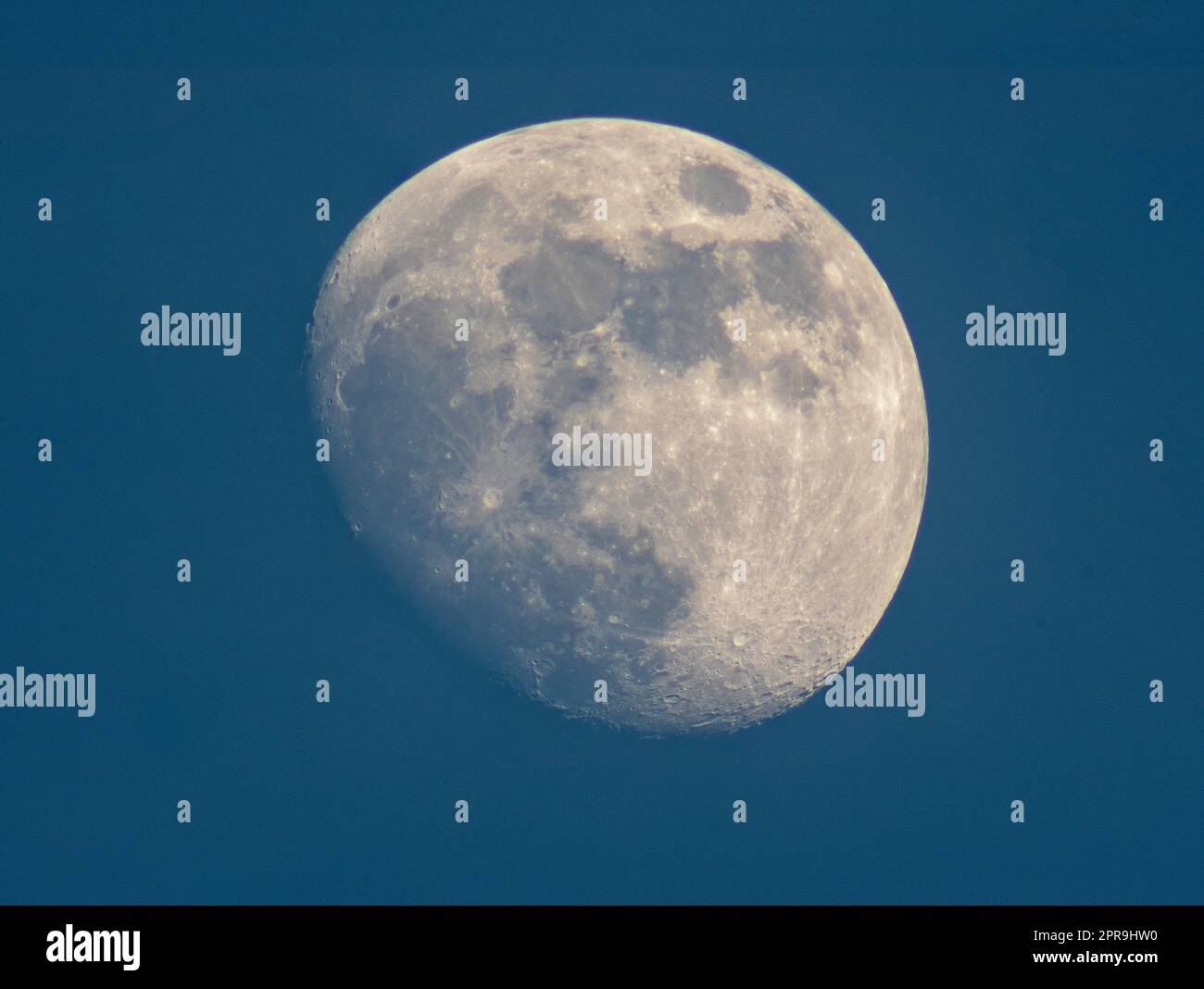 Waxing Gibbous Moon,The time before the full moon Stock Photo Alamy
