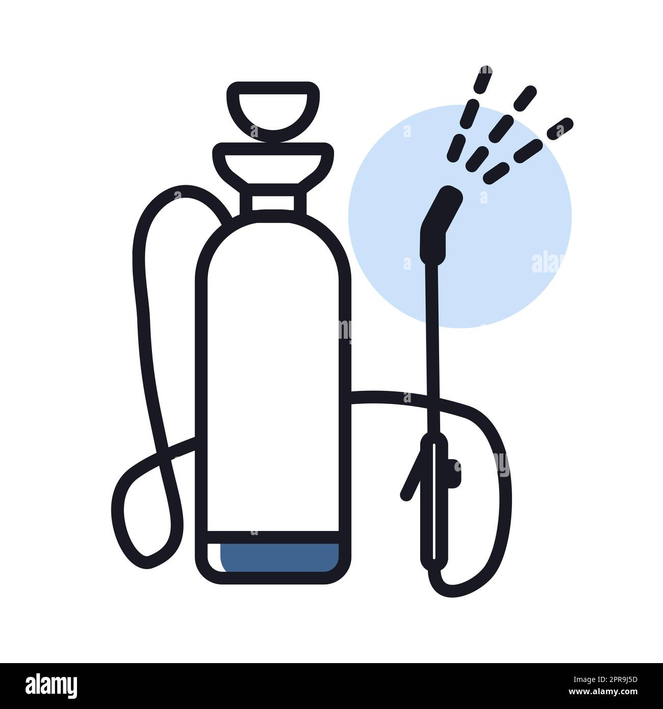 Garden sprayer isolated vector icon. Graph symbol for agriculture ...