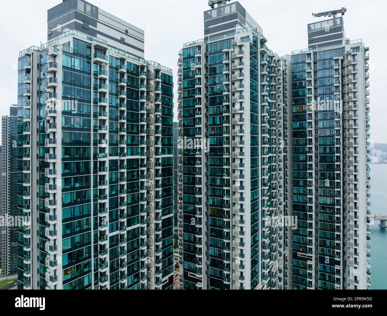 Hong Kong apartment building tower Stock Photo Alamy