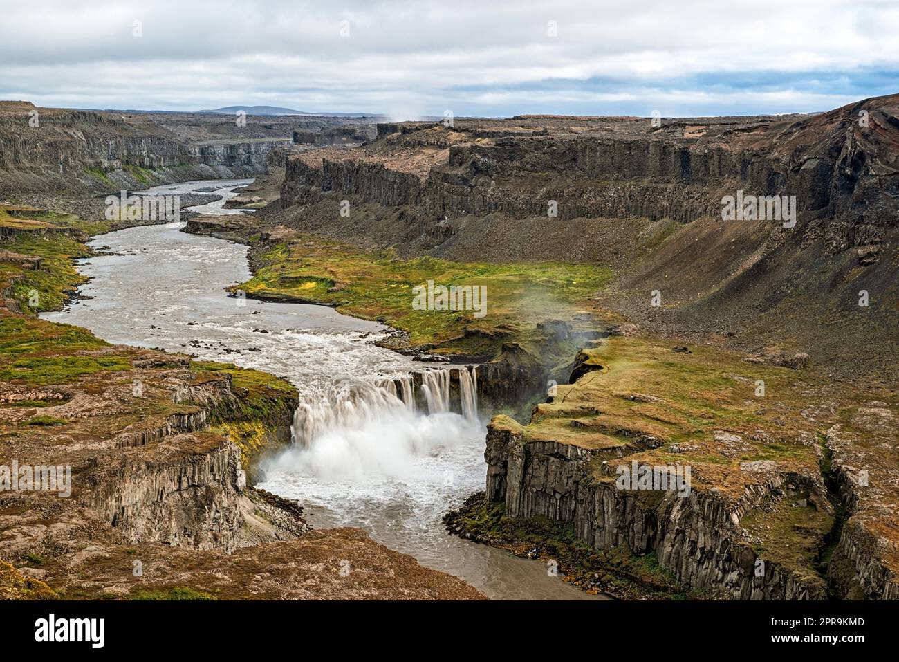 View of canyon and waterfall Hafragilsfoss, Iceland Stock Photo - Alamy