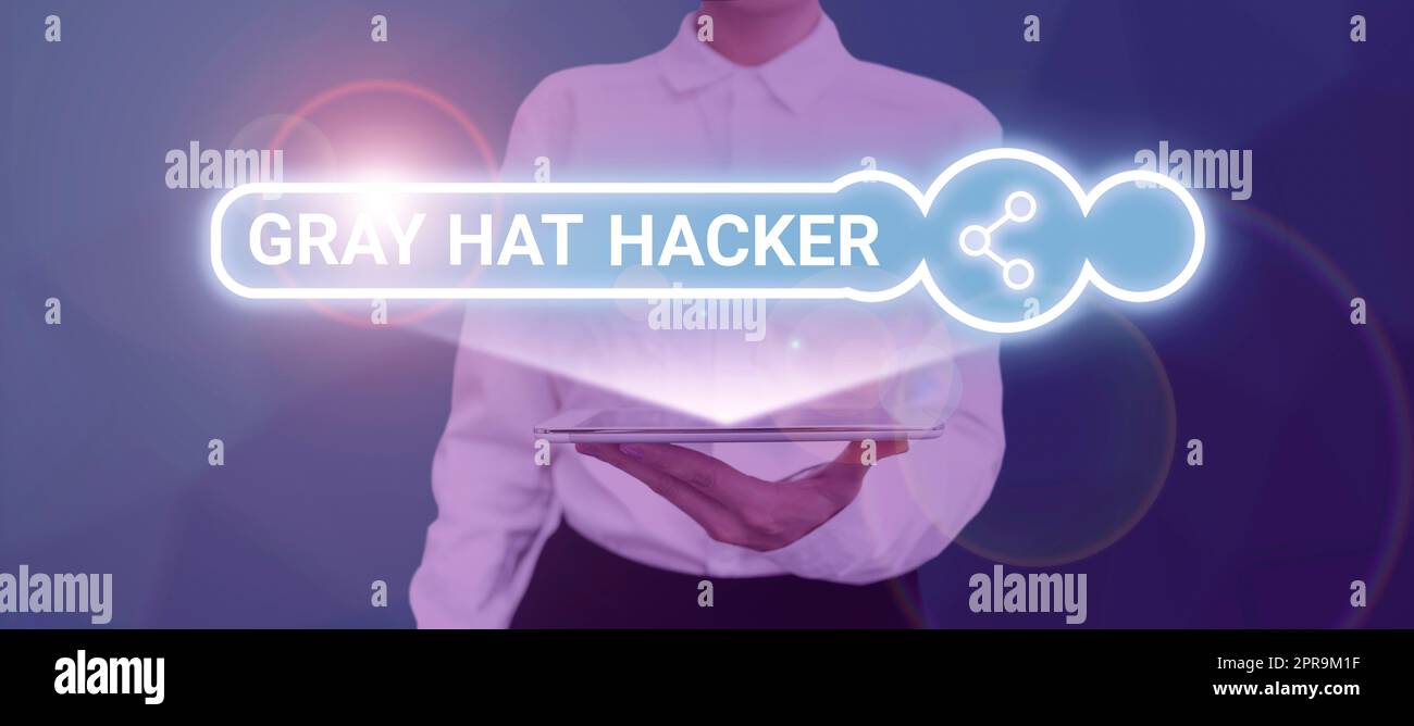Inspiration showing sign Gray Hat Hacker. Word Written on Computer