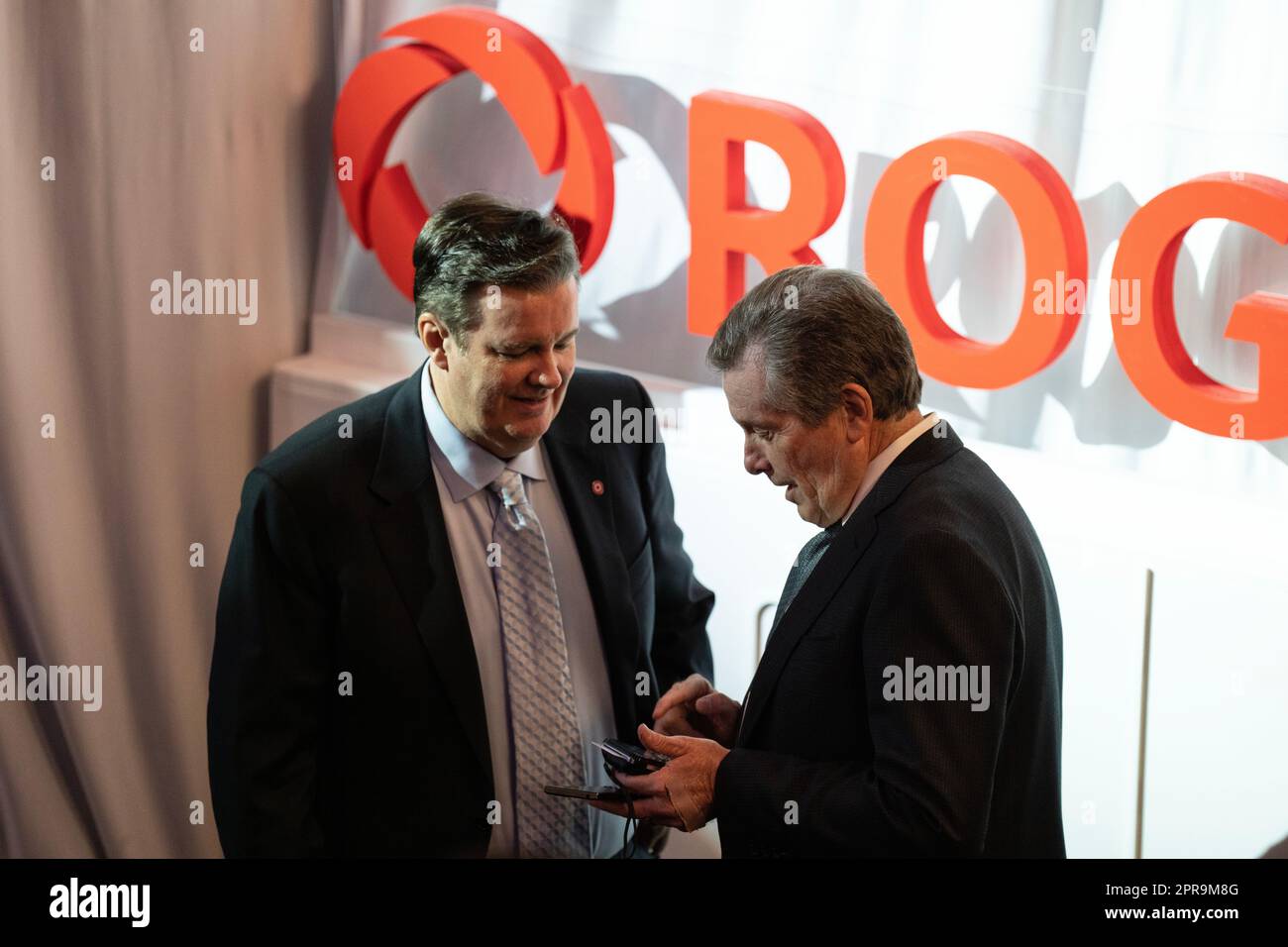 Toronto, Can. 26th Apr, 2023. Rogers Chair of the Board Edward Rogers