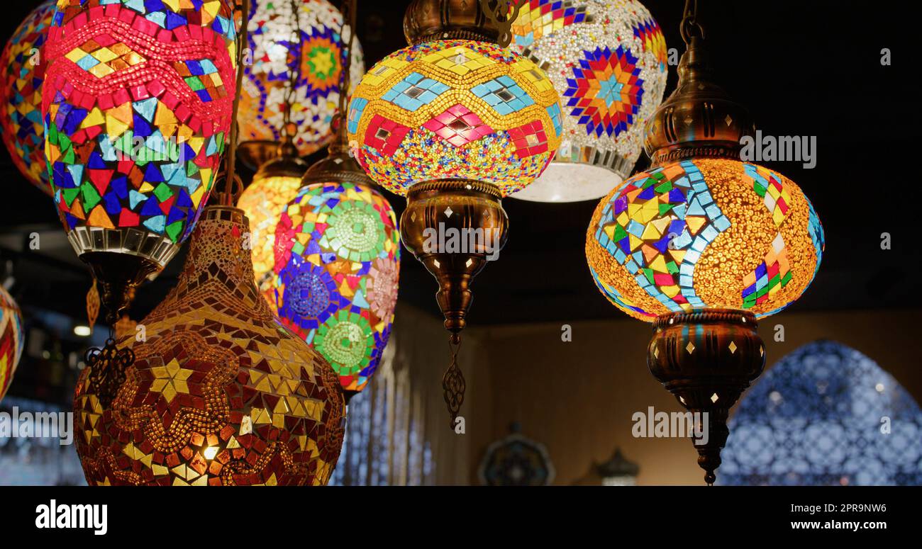 Turkish mosaic lamps souvenir hi-res stock photography and images - Alamy