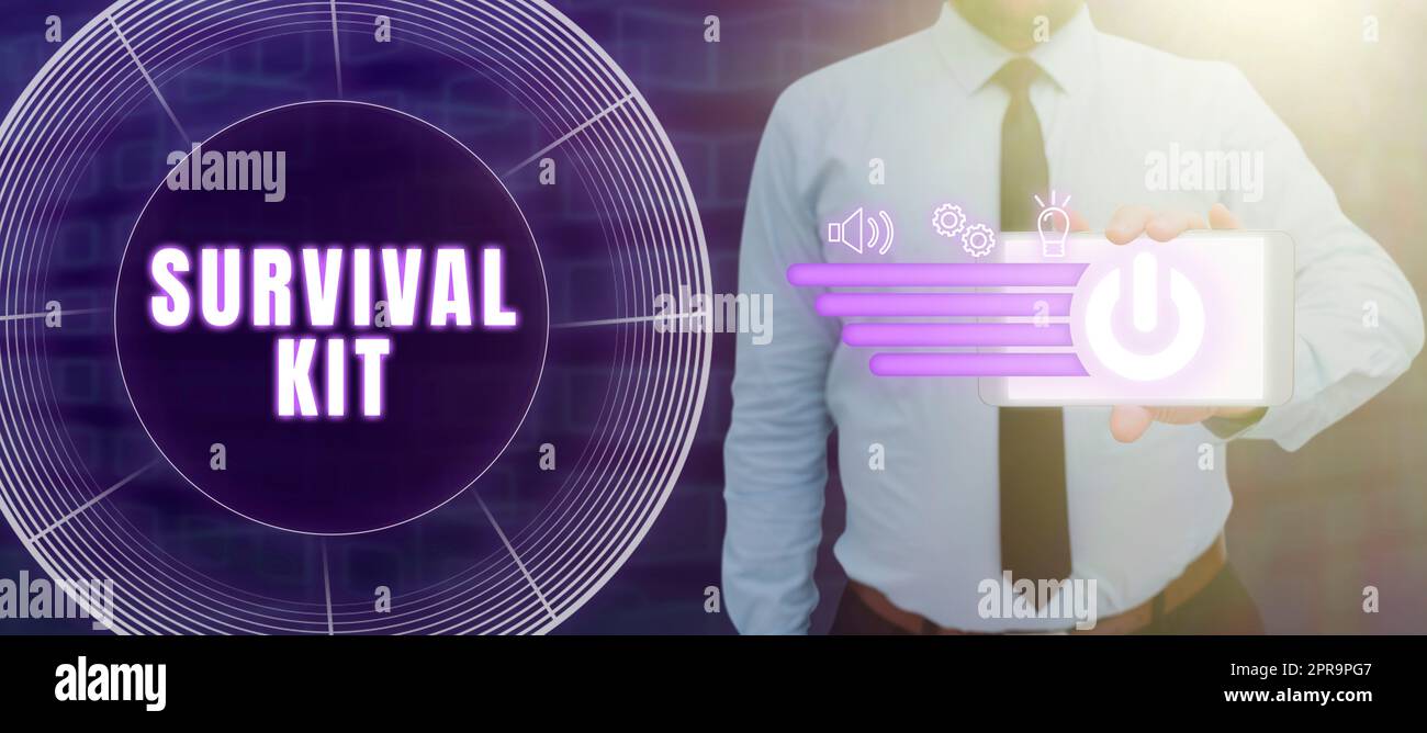 Man survival kit mountain hi-res stock photography and images - Alamy