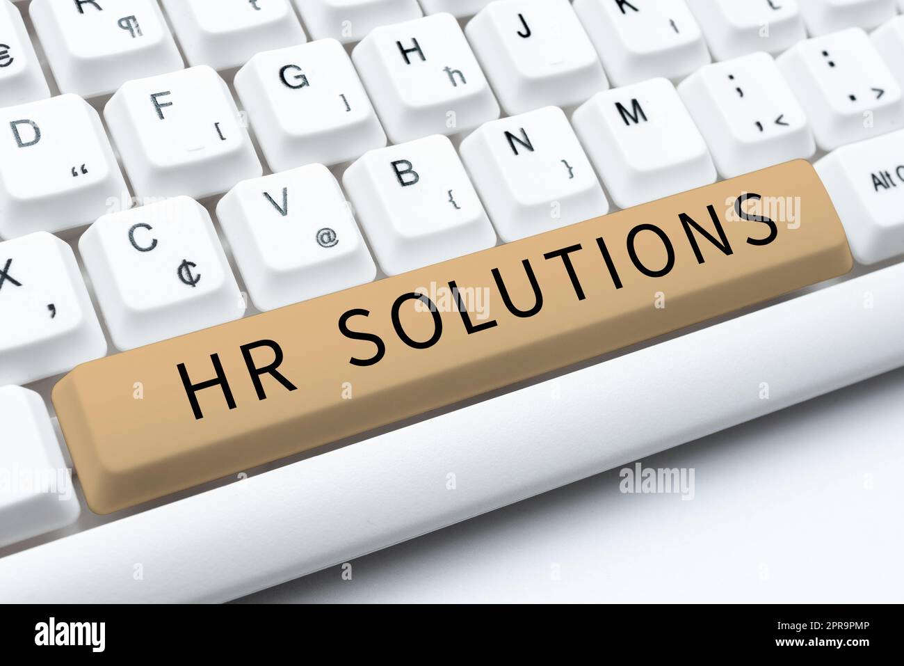 Conceptual display Hr Solutions. Word for Outsourced Human resources consultancy and support Experts -48546 Stock Photo