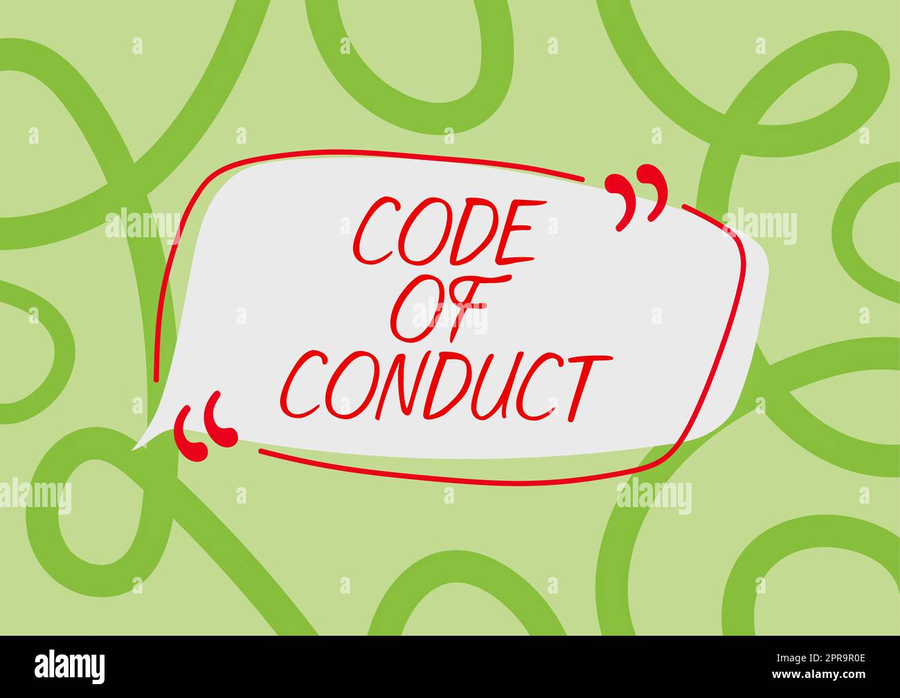 Text showing inspiration Code Of Conduct, Concept meaning Ethics rules