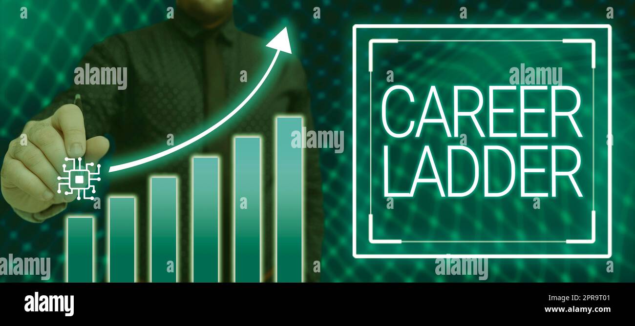 Writing displaying text Career Ladder. Business concept Job Promotion