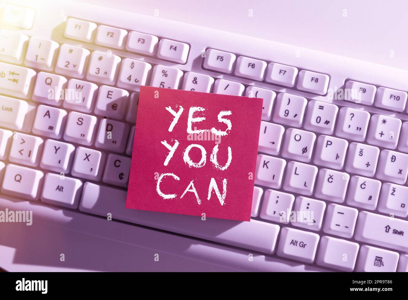Text caption presenting Yes You Can. Business approach Positivity ...