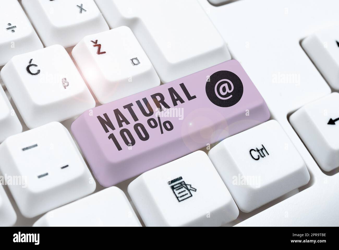 Inspiration showing sign Natural 100. Business idea Minimally processed and does not contain artificial flavors -49083 Stock Photo