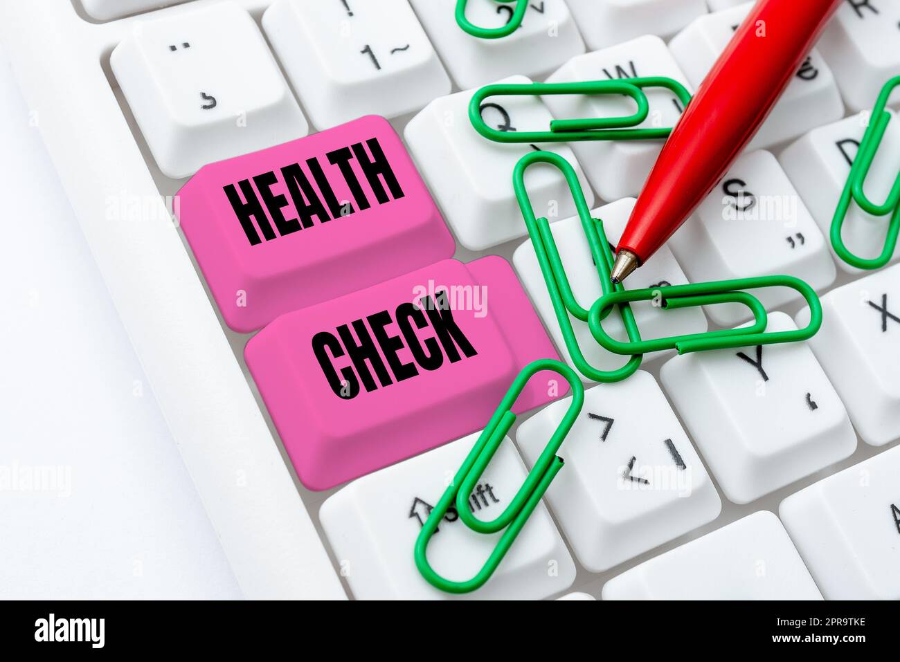 Text sign showing Health Check. Business approach Medical Examination Wellness and general state Inspection -48628 Stock Photo