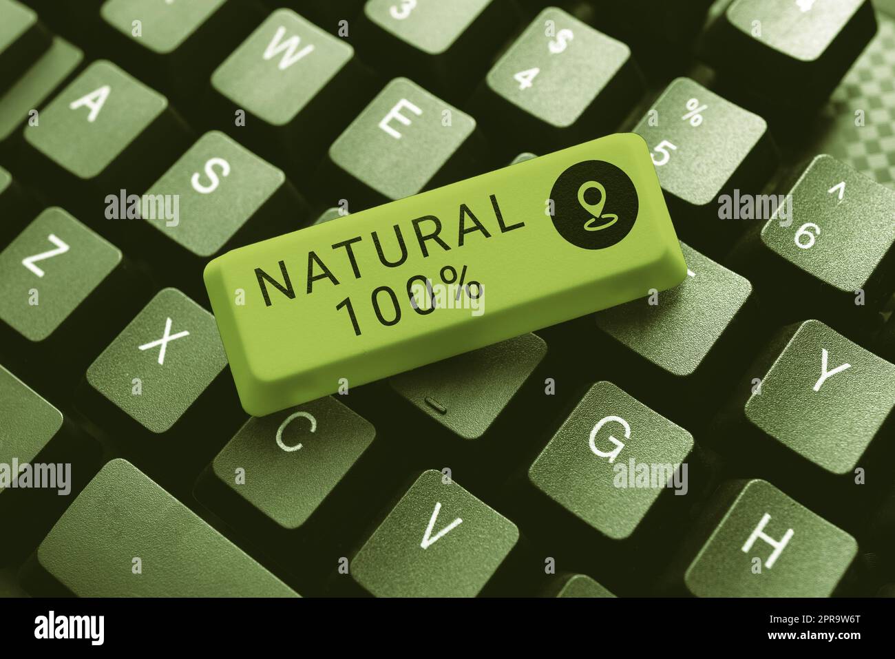 Writing displaying text Natural 100. Business approach Minimally processed and does not contain artificial flavors -49202 Stock Photo