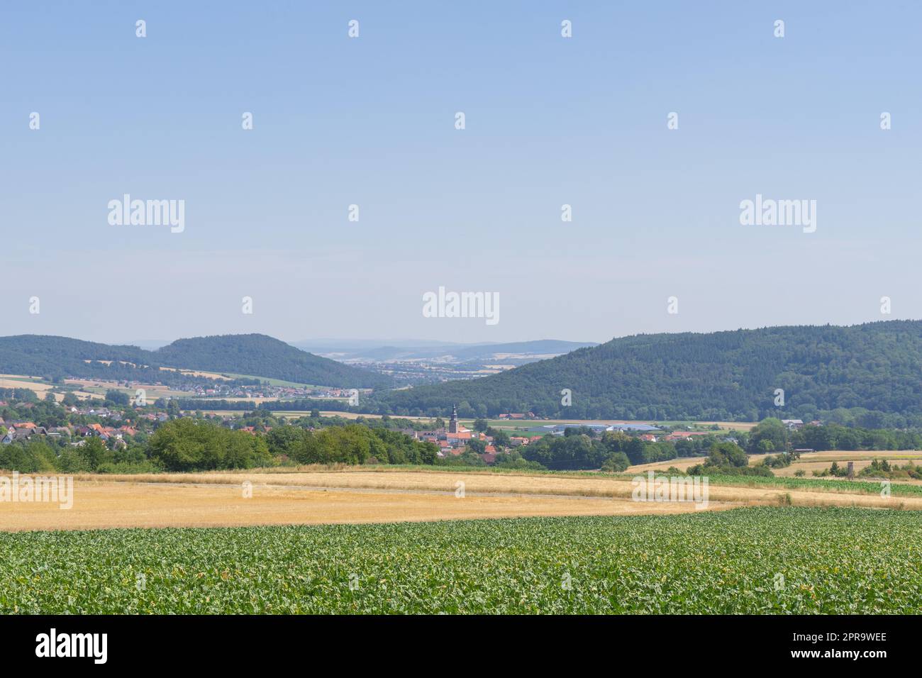 View to the geman city called Bad Zwesten Stock Photo