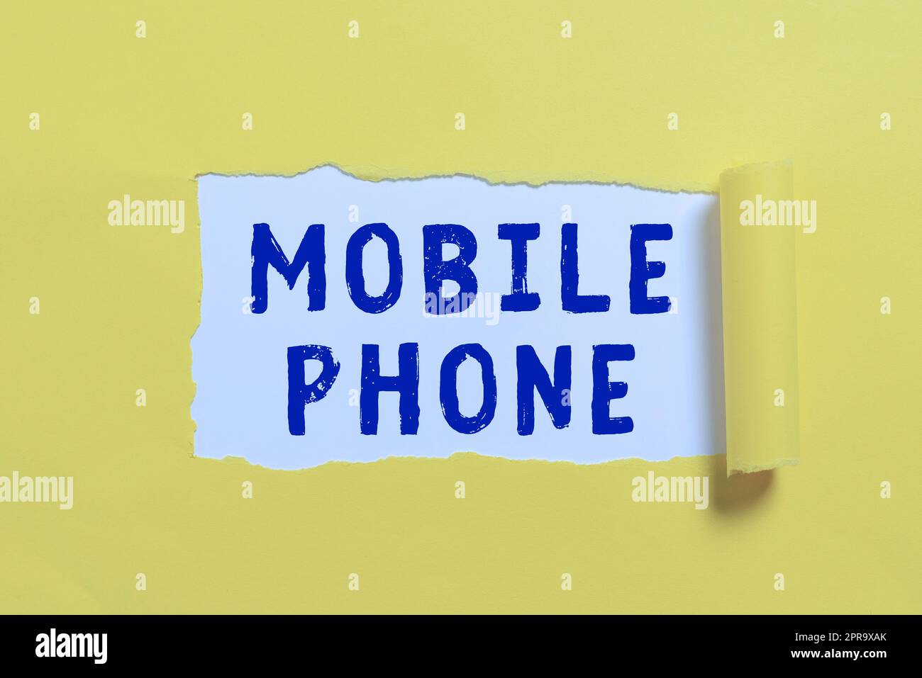 Hand writing sign Mobile Phone. Concept meaning A handheld device used