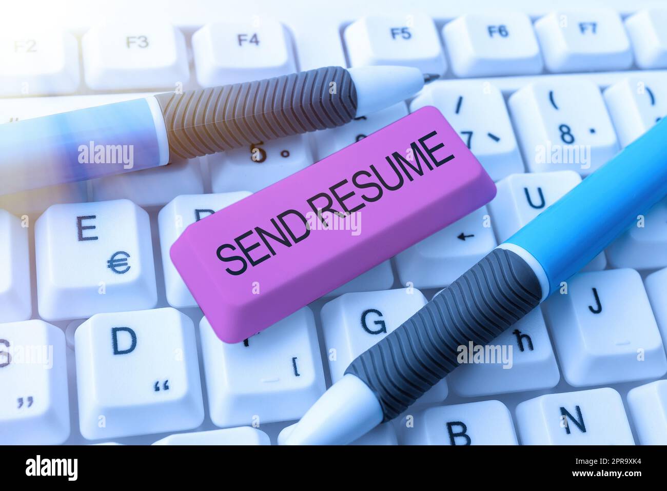 Writing displaying text Send Resume. Business approach brief account persons education qualifications and occupations -48646 Stock Photo