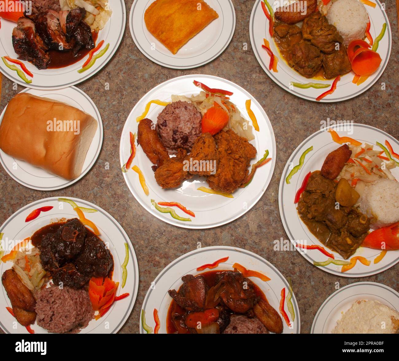 Delicious authentic and traditional caribbean Jamaican food Stock Photo ...