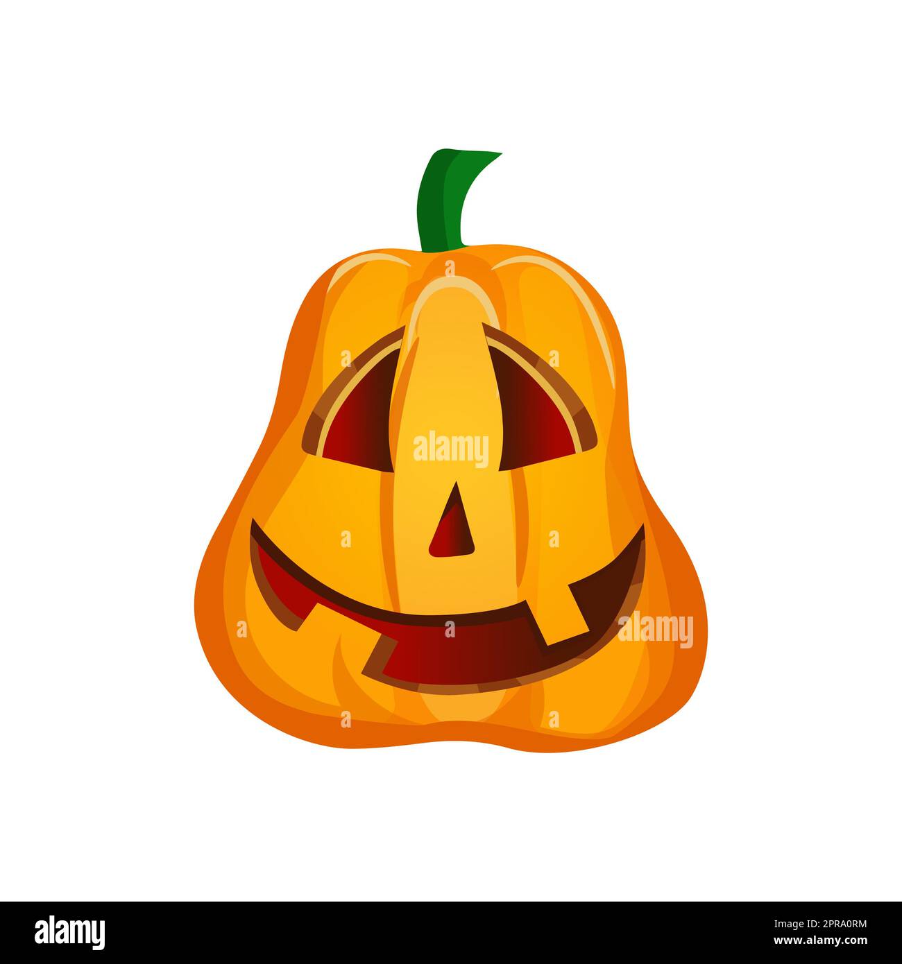 Festive pumpkin for halloween on a white background - Vector ...