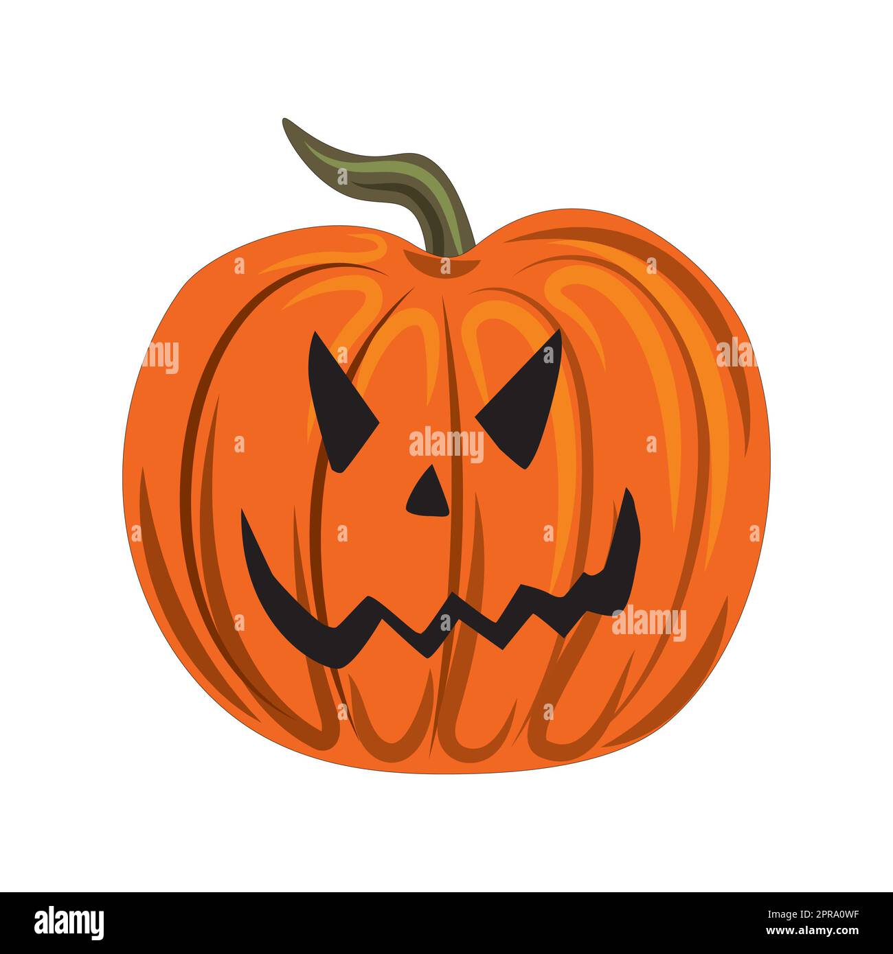 Festive pumpkin for halloween on a white background - Vector ...