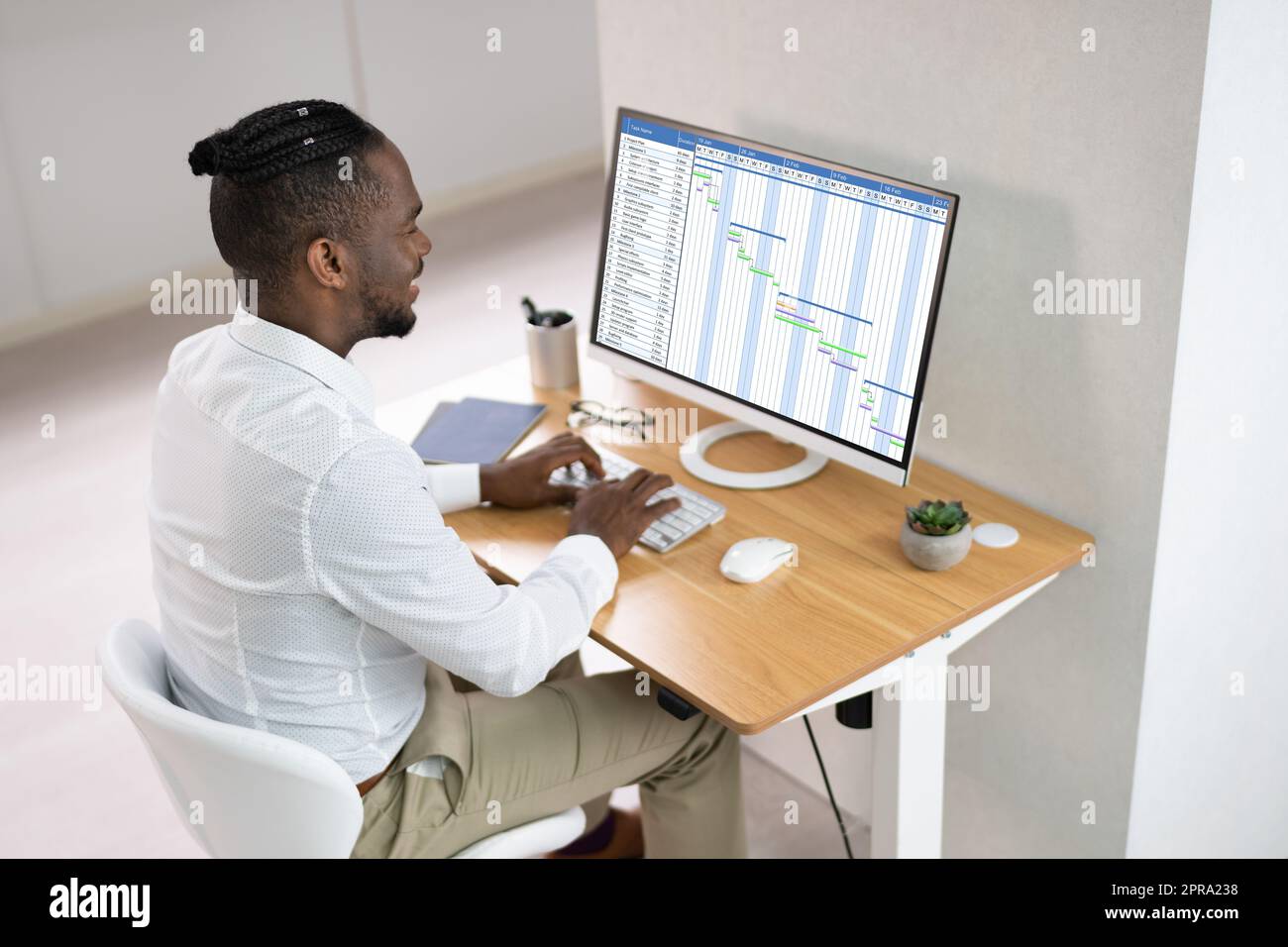 Gantt Software Project Document Plan List Stock Photo