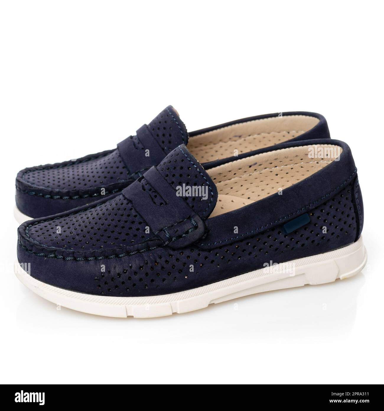 Blue suede loafers hi-res stock photography and images - Alamy