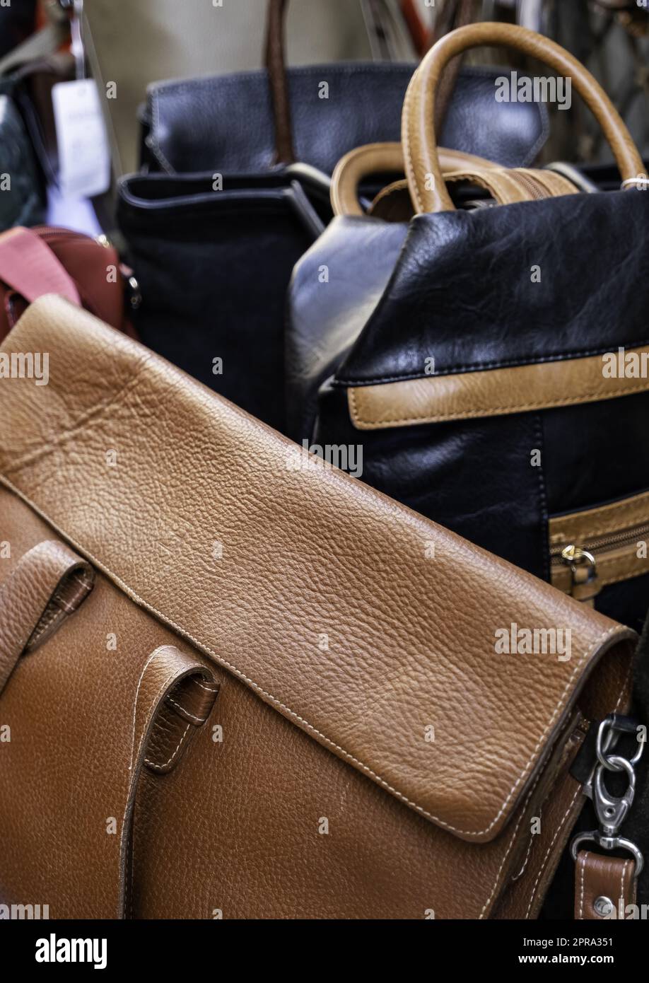 Handmade leather bags hi res stock photography and images Alamy